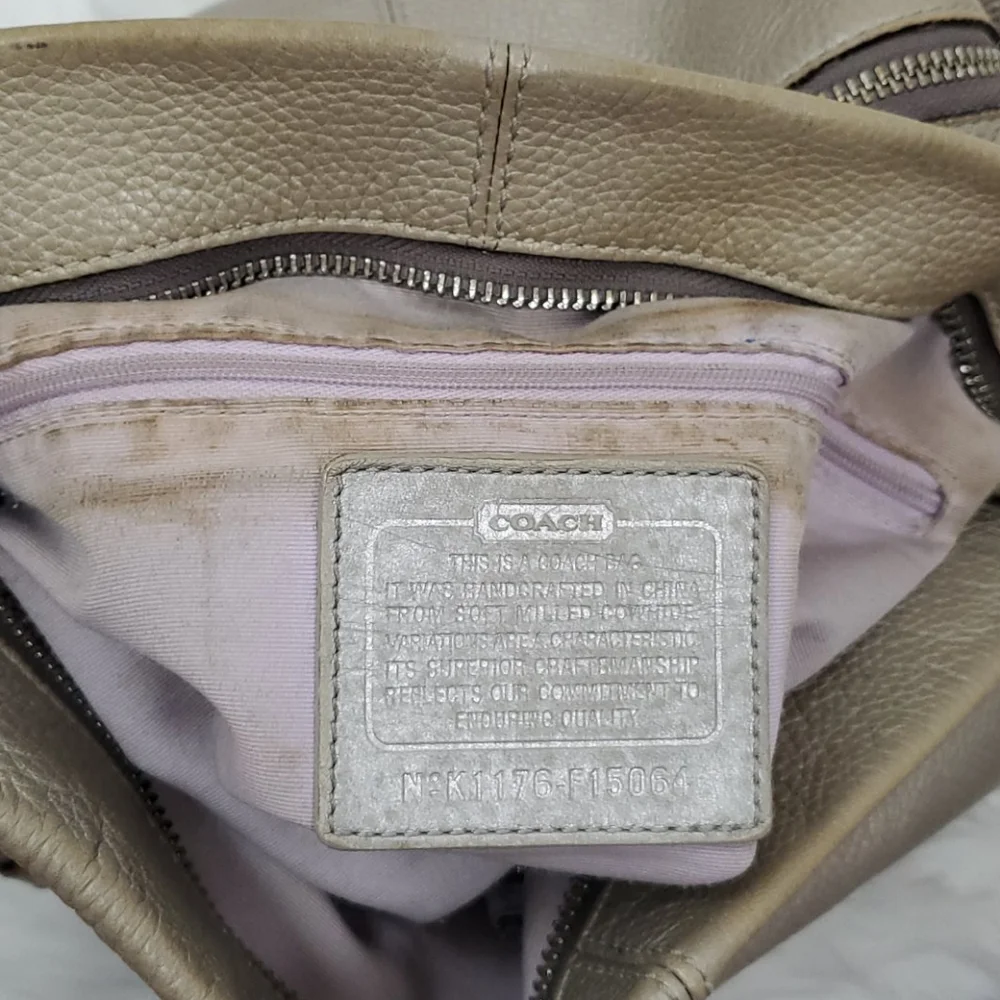 Coach metallic leather